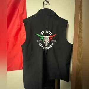 Puro Desmadre Vest Bull Logo Mexican Flag Colors Embroidered